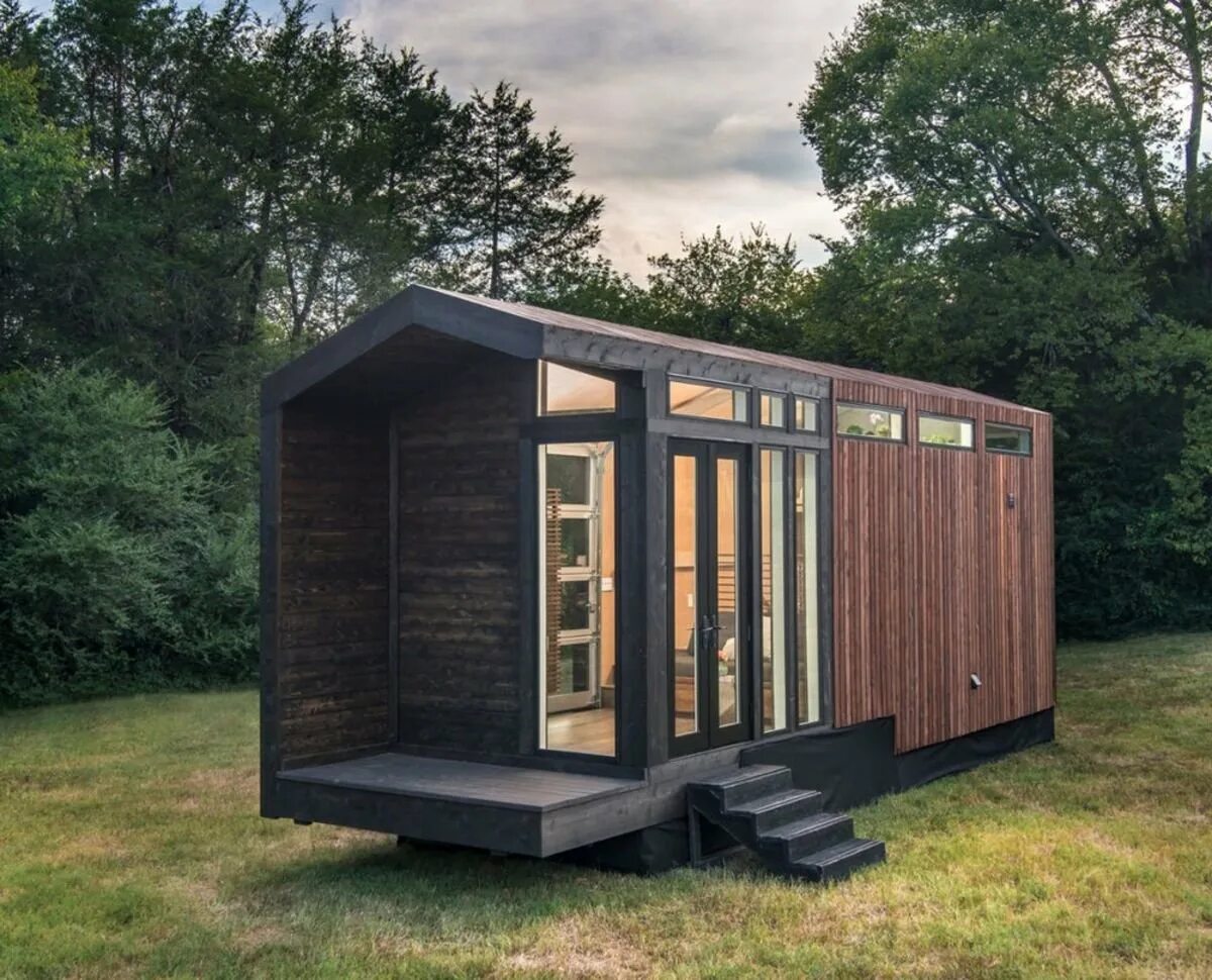 Минидом ДОМИЛЬОН проект. Минидом "Бригитта". Барнхаус Тини Хаус. Tiny House барнхаус проект.