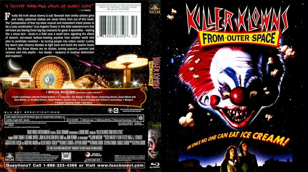Клоуны-убийцы из космоса (1987). Клоуны-убийцы из космоса 1988. Killer Klowns from Outer Space. Killer from outer space
