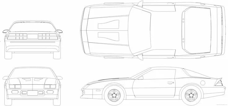 Шевроле с10 чертеж 5 класс технология Чертежи Chevrolet Corvette (1994)