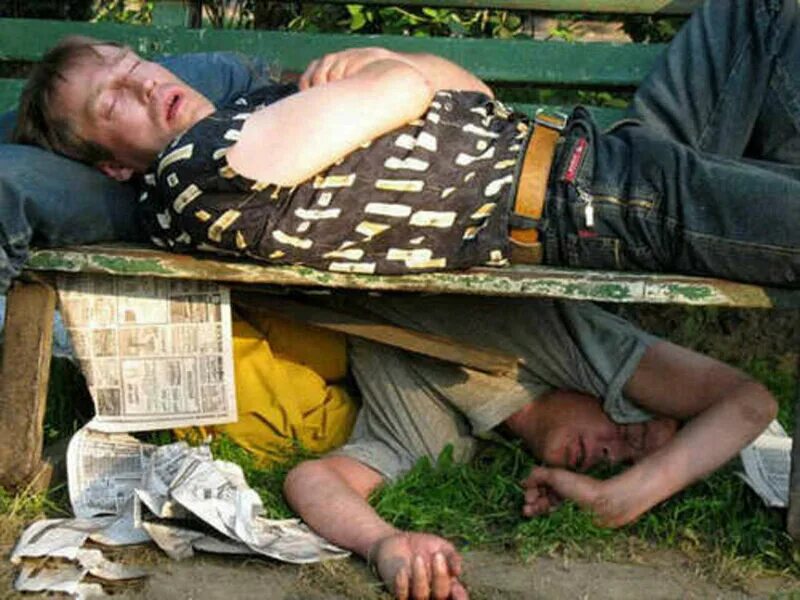 спящий алкаш