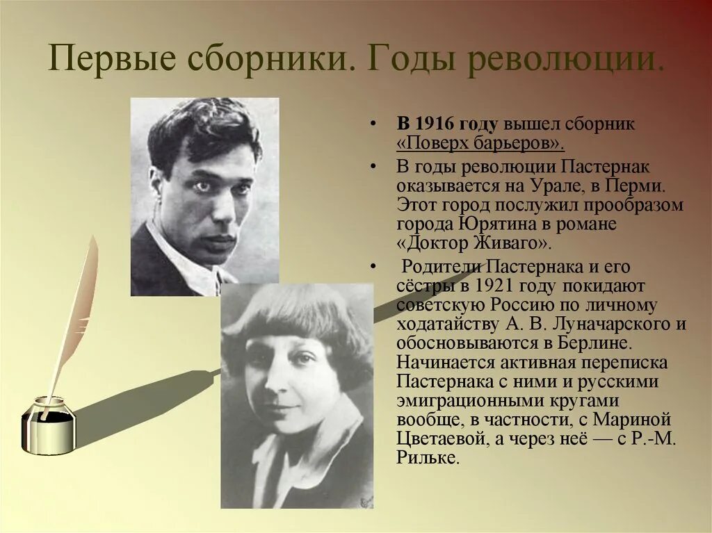 Пастернак презентация. Пастернак в годы революции. Первое творчество Пастернака. Пастернак краткий рассказ