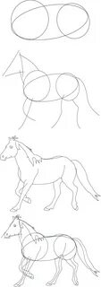 Нарисовать лошадь карандашом для детей