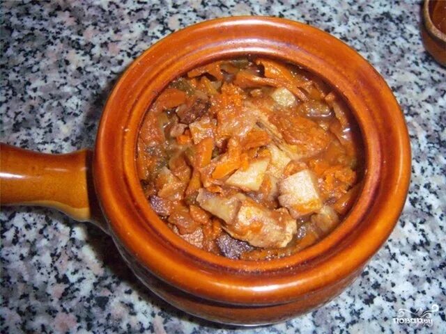 Мясо с грибами и картошкой в горшочках - пошаговый рецепт с фото. Автор рецепта 