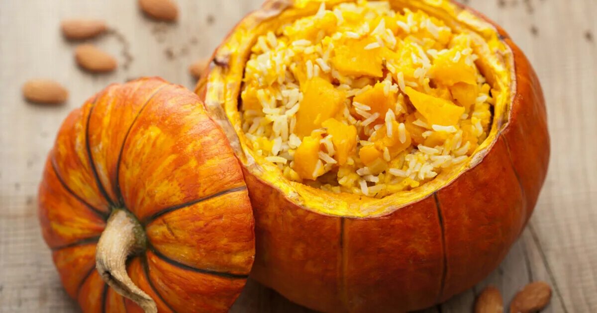 Рис запеченный в тыкве. Фаршированная тыква. Фаршированная тыква с рисом. Рис запеченный в тыкве. Рис запеченный в тыкве.