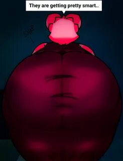roblox, text bubble, anthro, ass focus, clothed, female only, penny (piggy)...