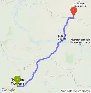 Ноябрьск салым расстояние
