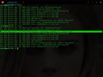 Usb devices linux