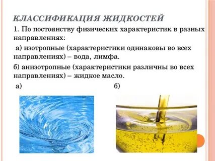 Выберите виды жидкого