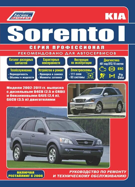 Книга по ремонту kia. Книга Киа Соренто 2002-2006. Руководство по ремонту Kia Sorento 2002. Киа Соренто книга по ремонту. Легион Автодата.