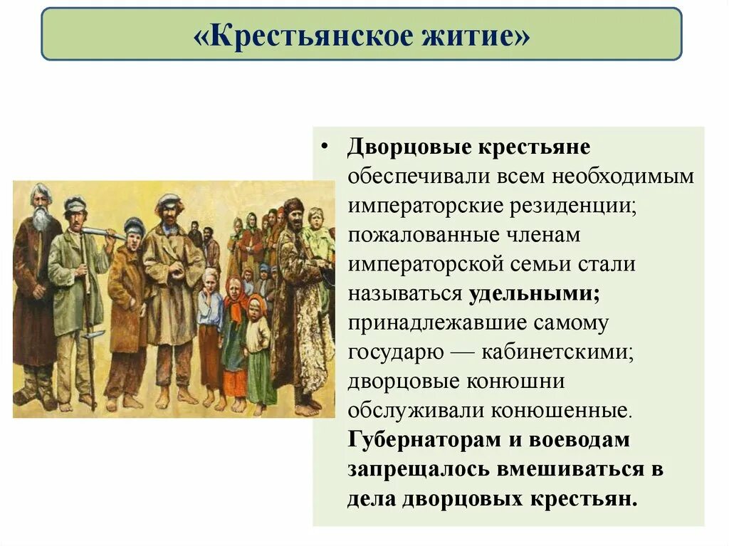 Особенности положения однодворцев. Дворцовые крестьяне. Крестьянское житие. Дворцовые крестьяне 17 века. Государственные крестьяне.