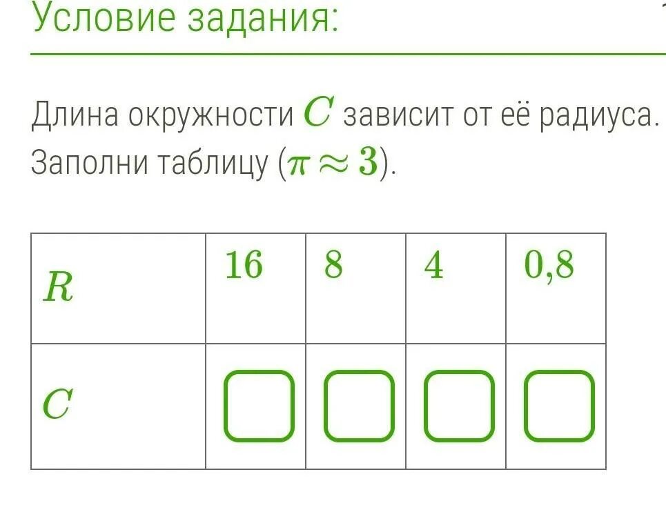 Задания на условия в c. Длина окружности c зависит от её радиуса заполни таблицу. Длина окружности c зависит от её диаметра d.. Длина окружности c зависит от её радиуса заполни таблицу 3. Длина окружности c зависит от её диаметра.