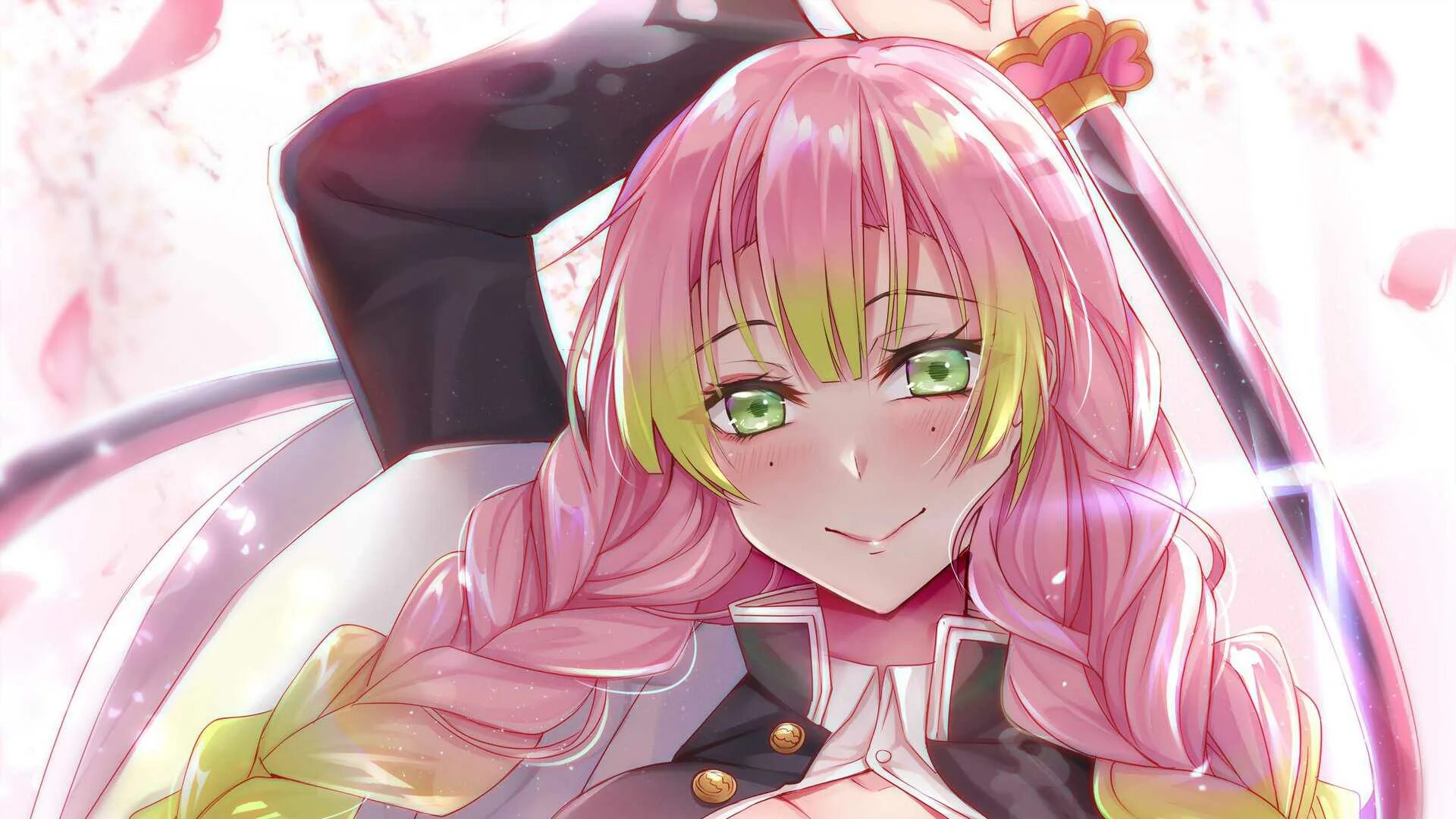 Клинок рассекающий демонов мацури канроджи. Митсури канроджи. Мицури канроджи демон. Мицури канроджи. Мицури канроджи.