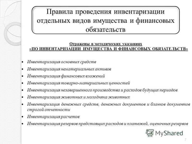 Инвентаризация дипломная