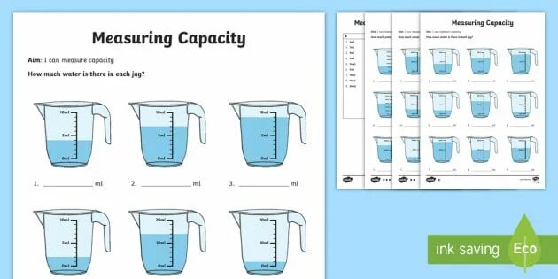 Measuring volume. Capacity. volume measurement. capacity worksheets. math comparing capacity picture for kids.