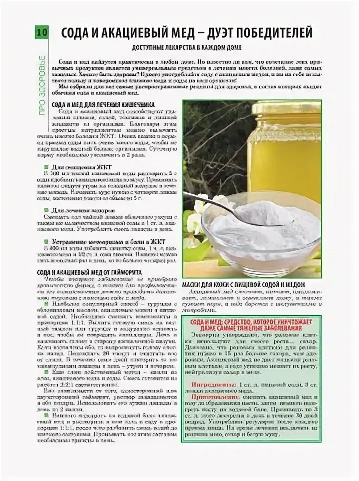 Картошка с содой рецепт. Народные рецепты с медом.