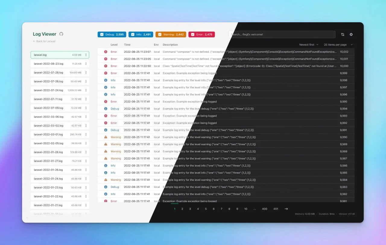 Log viewer. Log viewer