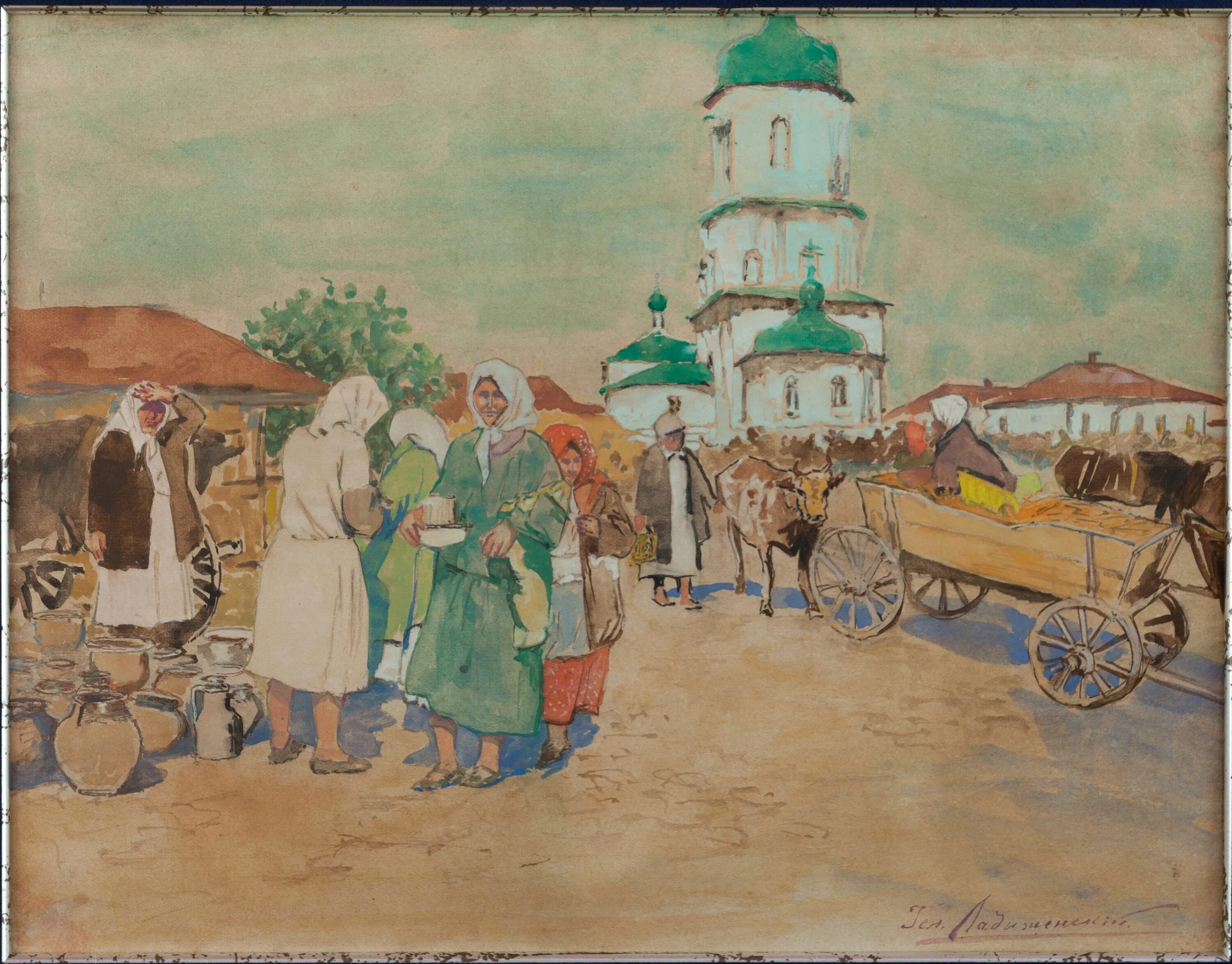 На базар ходили. Кустодиев ярмарка 1906. Сельская Ярмонка иллюстрация Некрасов.
