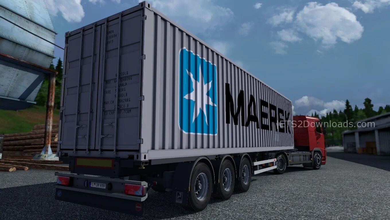 Включи контейнер 2. ETS 2 контейнеровоз. Euro Truck Simulator 2 контейнеровоз. Полуприцеп контейнер ETS 2. Контейнер етс 2.