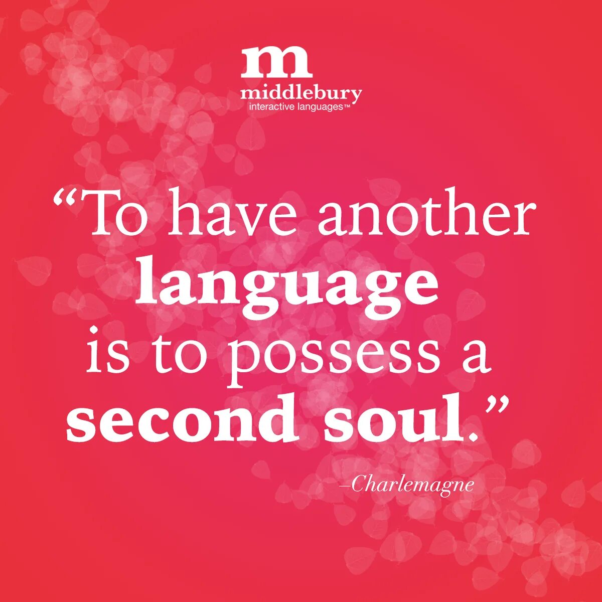 If i had another. “to have another language is to possess the second soul” charlemagne. to have another language is to possess a second soul. to have another language. to have a second language is to have a second soul.