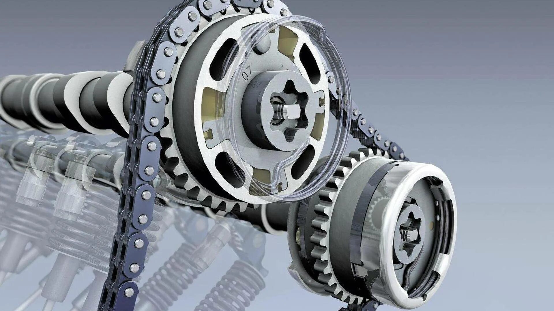 Газораспределительный механизм VVT. Цепной привод распределительного вала. Цепь привода распредвала. Цепной механизм газораспределения. Срок службы цепи