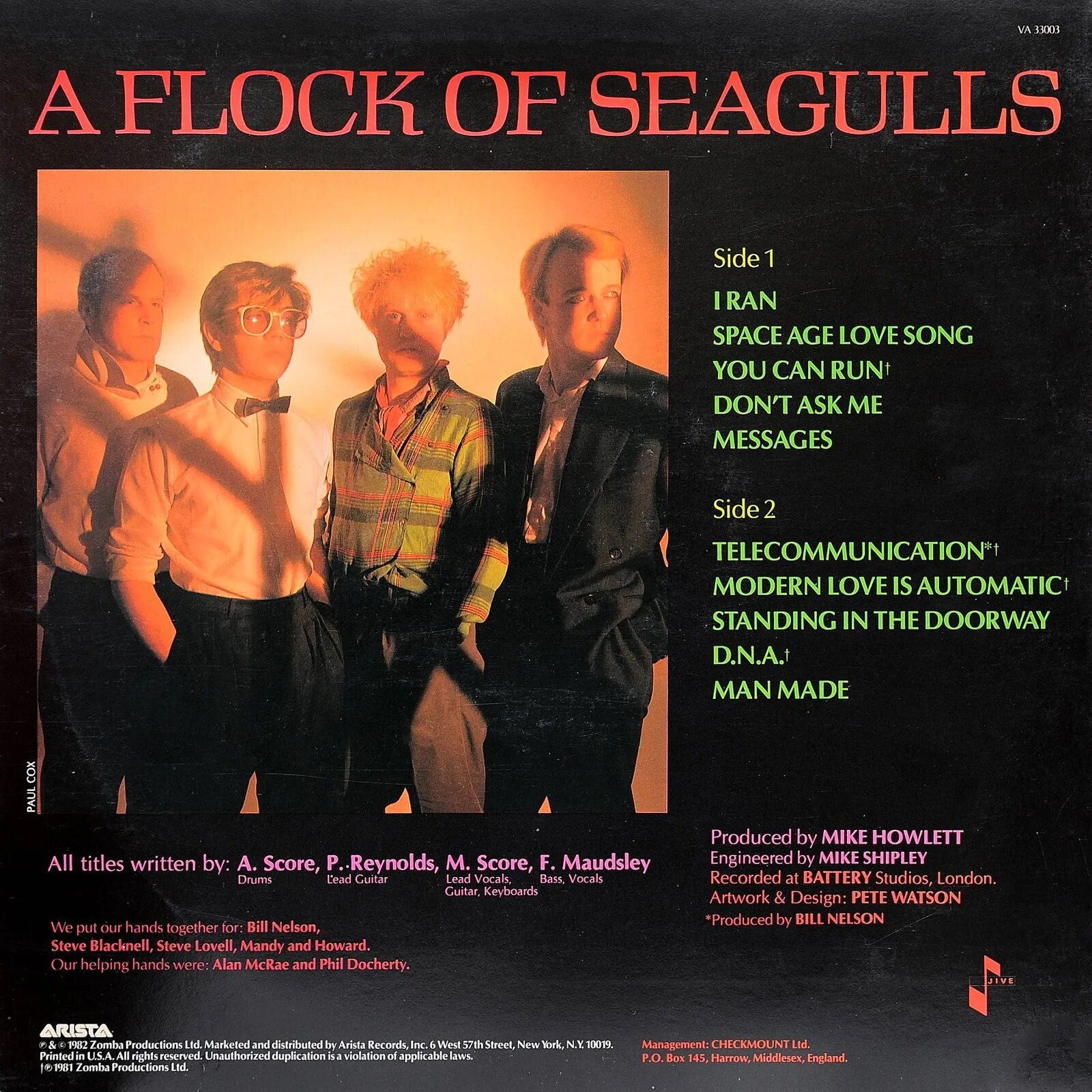 A flock of seagulls. A flock of Seagulls 1982. A flock of Seagulls  1982 /LP album. A flock of Seagulls - a flock of Seagulls (1982). A flock of Seagulls a flock of Seagulls album.