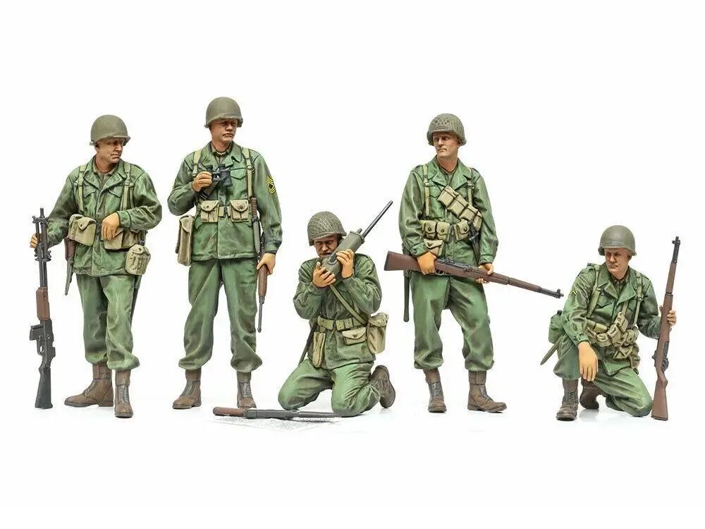 Тамия 1/35. Tamiya Military Miniatures 1/35. Тамия Military Miniatures. 1:35 Us Infantry Scout Set / us Spähtrupp WWII (Tamiya 35379). Сборная модель фигурки