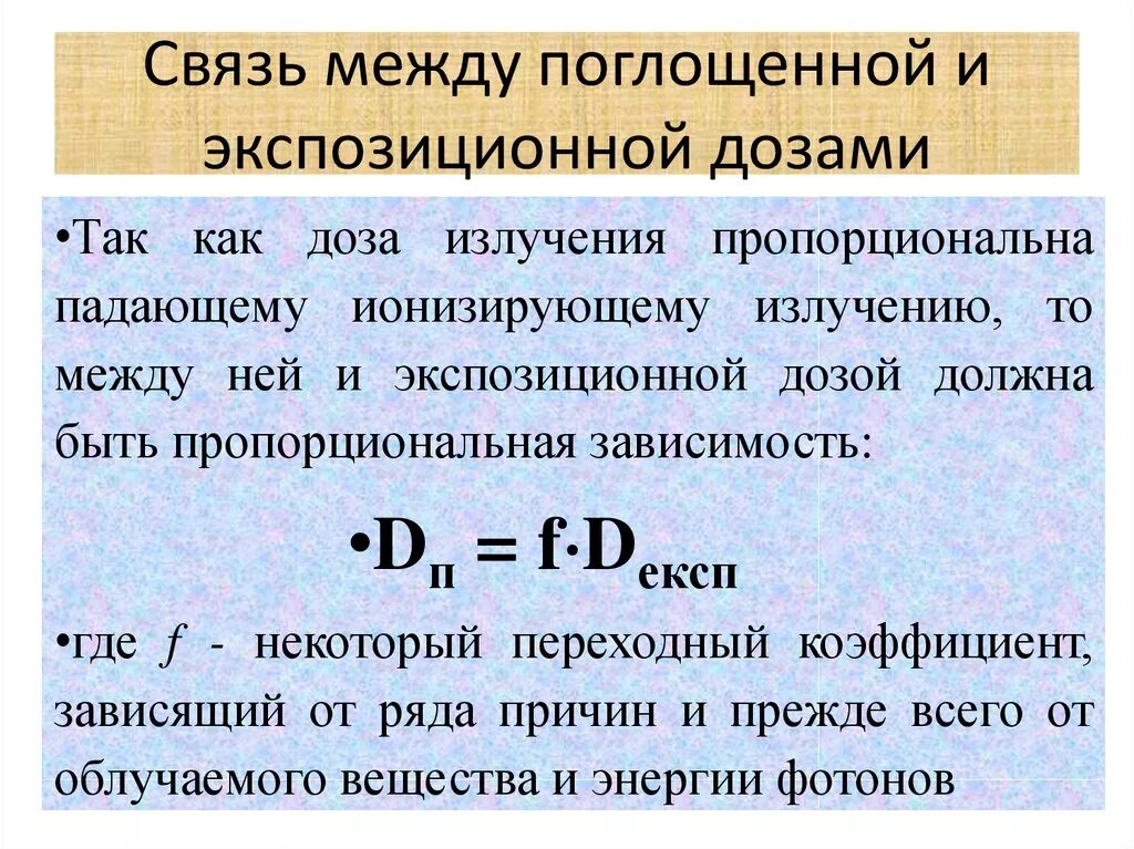 Экспозиционное излучение это
