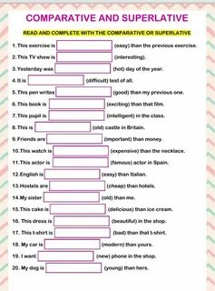 Comparatives songs