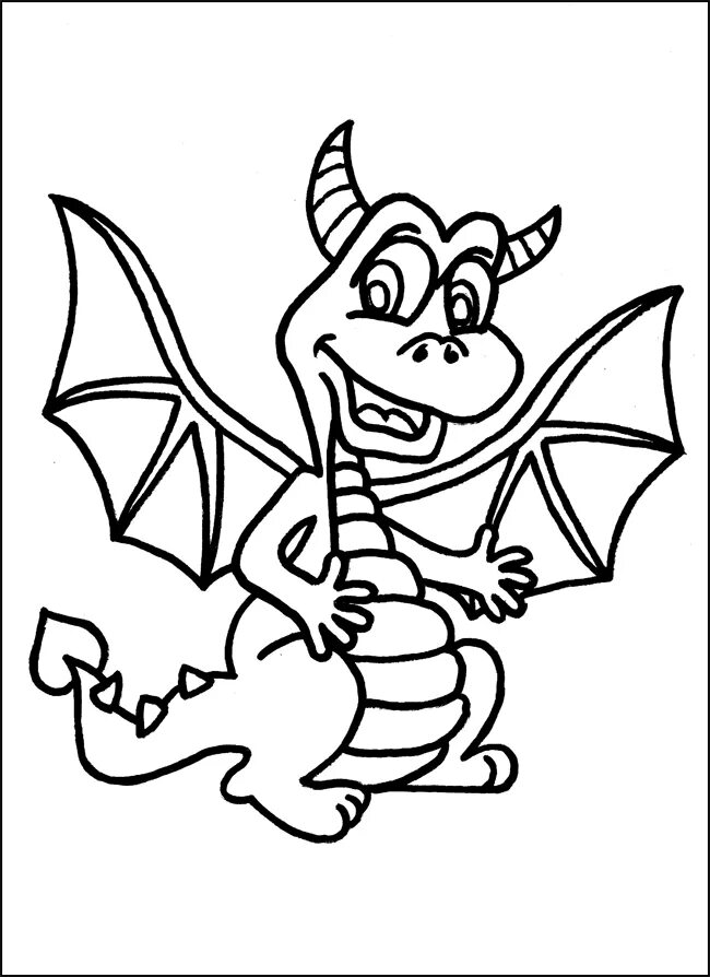 дракоша черно белый