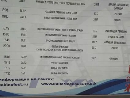 Кинотеатр сатурн расписание на завтра