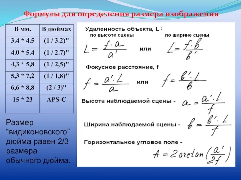 Определить снимок. Формулы измерения. Формула это определение. Размер изображения формула. Размерность образа формула.
