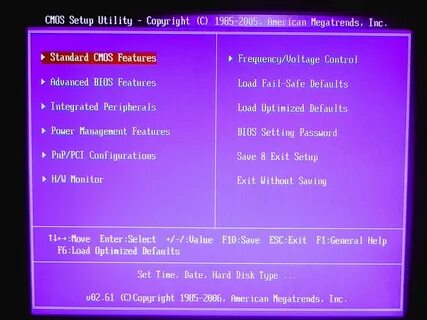 Cmos setup utility 1985 2005
