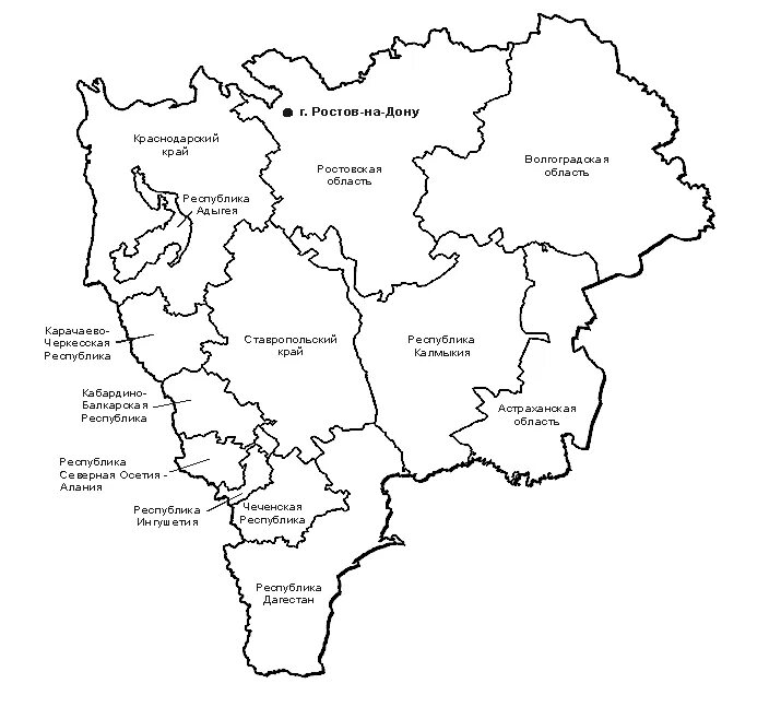 Южная россия контурная. Южный федеральный округ контурная карта. Контурная карта Южного федерального округа России. Северо-кавказский федеральный округ и Южный федеральный округ карта. Южный и Северо-кавказский федеральные округа контурная карта.