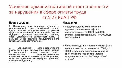 Ответственность организации за нарушение трудового законодательства