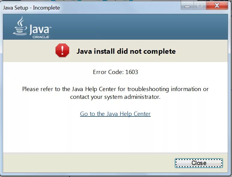 Java Error. Java install. Ошибки джава. Код ошибки 1603.