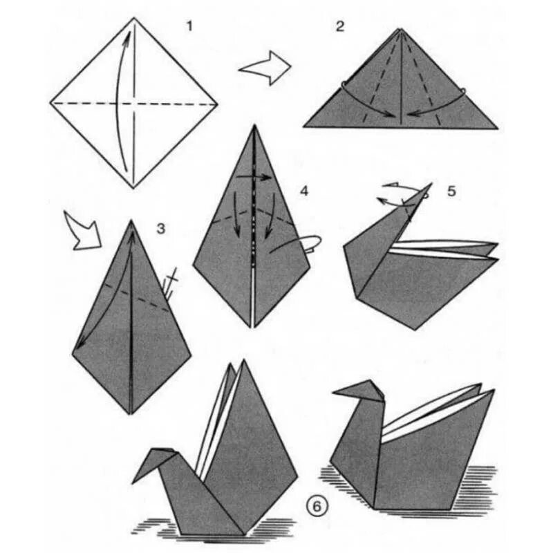 Птица из бумаги поэтапно. Лебедь шипун оригами. Лебедь из тетрадного листа. Оригами птица из бумаги для детей. Оригами лебедь из бумаги.