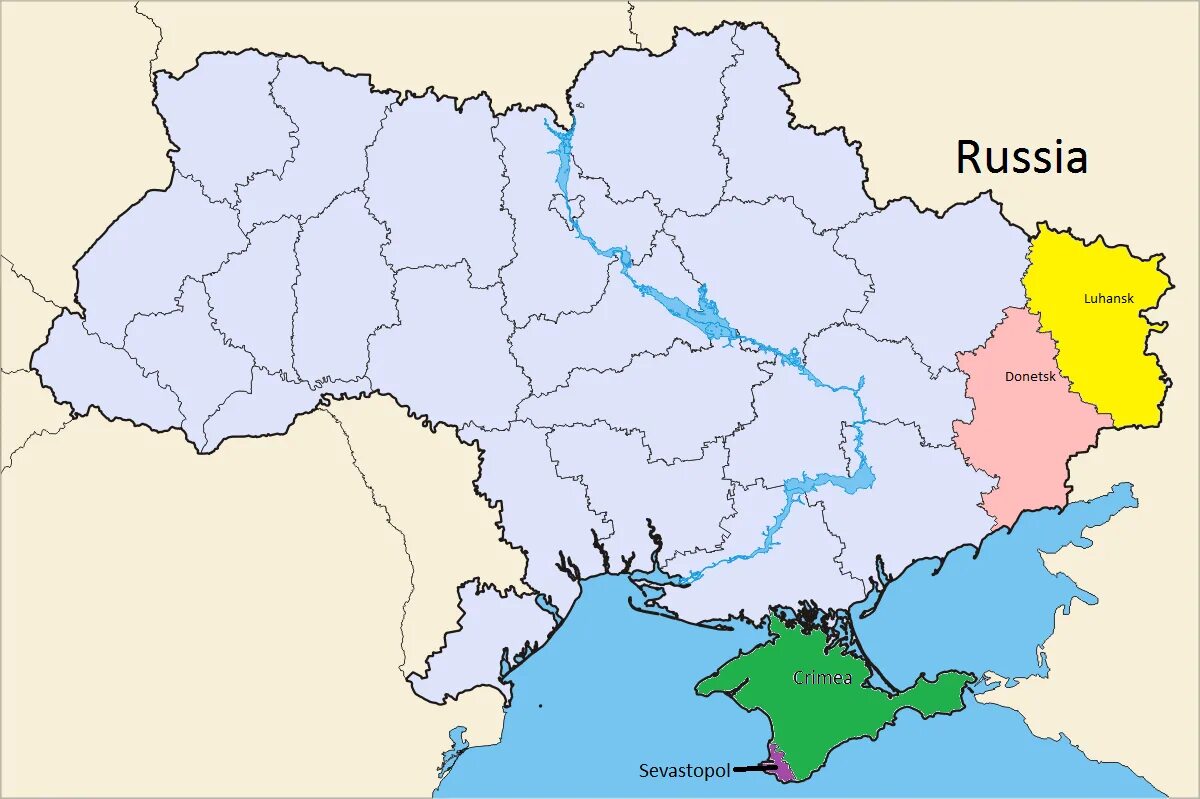 Карта украины с луганском. Карта Украины Донецк Луганск Крым. Крым и Донецк на карте. Карта Украины и Восточной Европы. Донецк и Луганск.