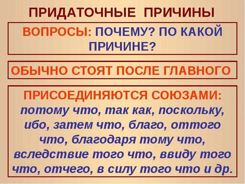 Синонимия сложносочиненных и сложноподчиненных предложений. Сложноподчиненное предложение с придаточным причины Союзы. Придаточные причины. Придаточные предложения причины. П придаточного предложения:.