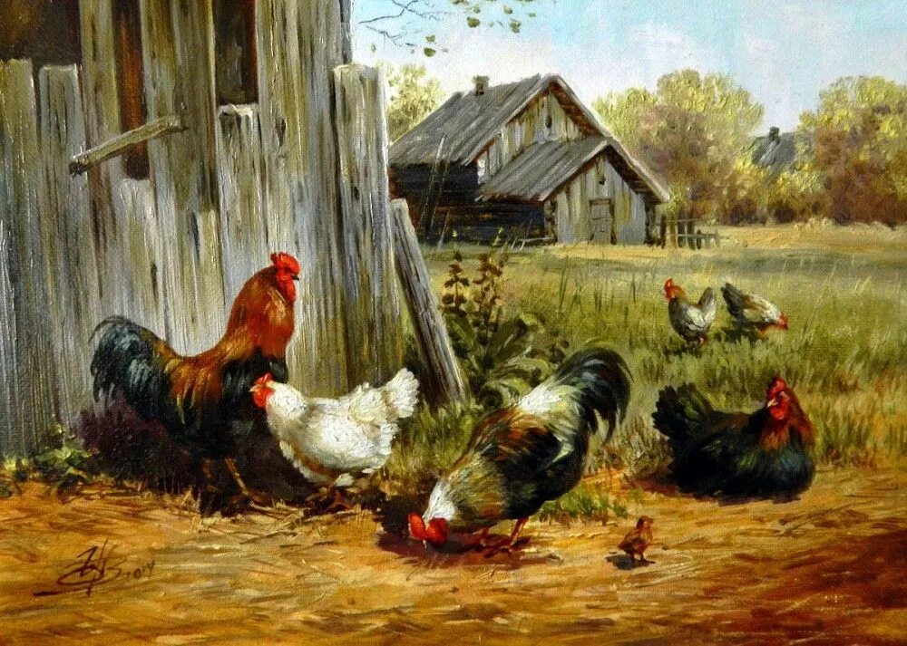 Картины с курами