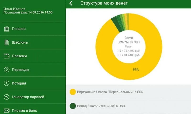 Перевод денег через систему