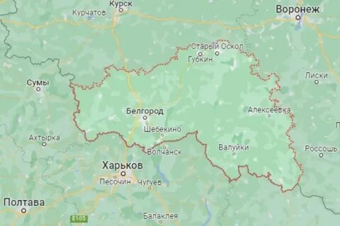 Показать границу белгорода с украиной