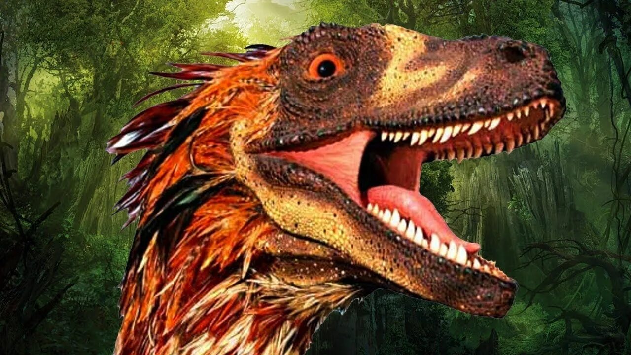 Пернатый Тираннозавр. Пернатые динозавры. Динозавры с перьями. Оранжевый динозавр.
