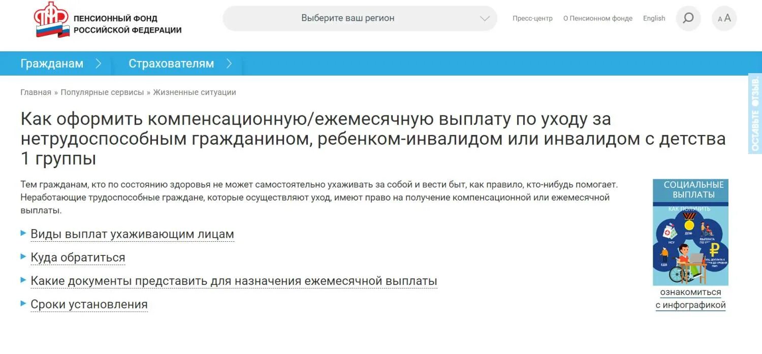 Подавал в пенсионный на выплату. Документ об уходе за инвалидом. ПФР пособия по уходу за инвалидам. Документы по уходу за инвалидом 1 группы. Компенсационные выплаты документы.