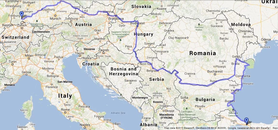Страны через которые протекает дунай. Река Дунай на карте. Дунай на карте Румынии. Река Дунай на политической карте Европы.