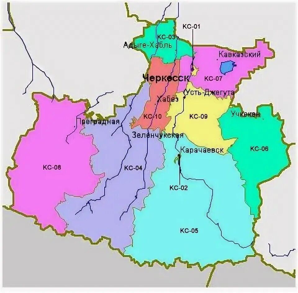 Карачаево-Черкесская Республика на карте. Карачаево-Черкесская Республика карта с районами. Районы Карачаево-Черкесской Республики. Карта КЧР С районами.
