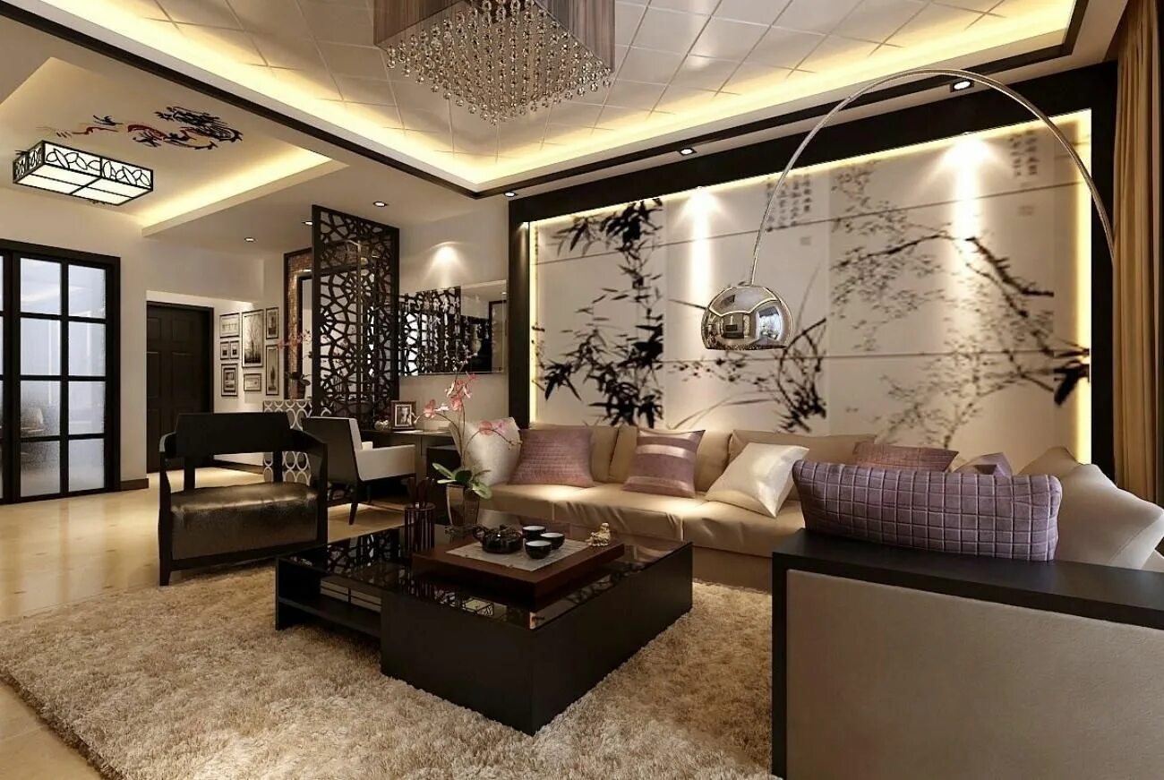 Дизайн декор интерьер. Китайский стиль в интерьере. Современный китайский стиль в интерьере. Декорация стен в гостиной. Гостиная в китайском стиле.