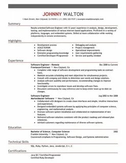 Cv for jobs experience