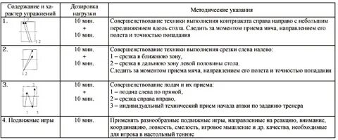 Программа по настольному теннису для дополнительного образования