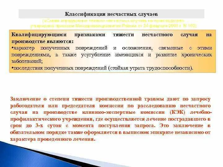 Код несчастного случая на производстве. Степень тяжести несчастного случая. Классификация несчастных случаев. Степени тяжести несчастных случаев на производстве. Схема определения тяжести несчастных случаев на производстве.