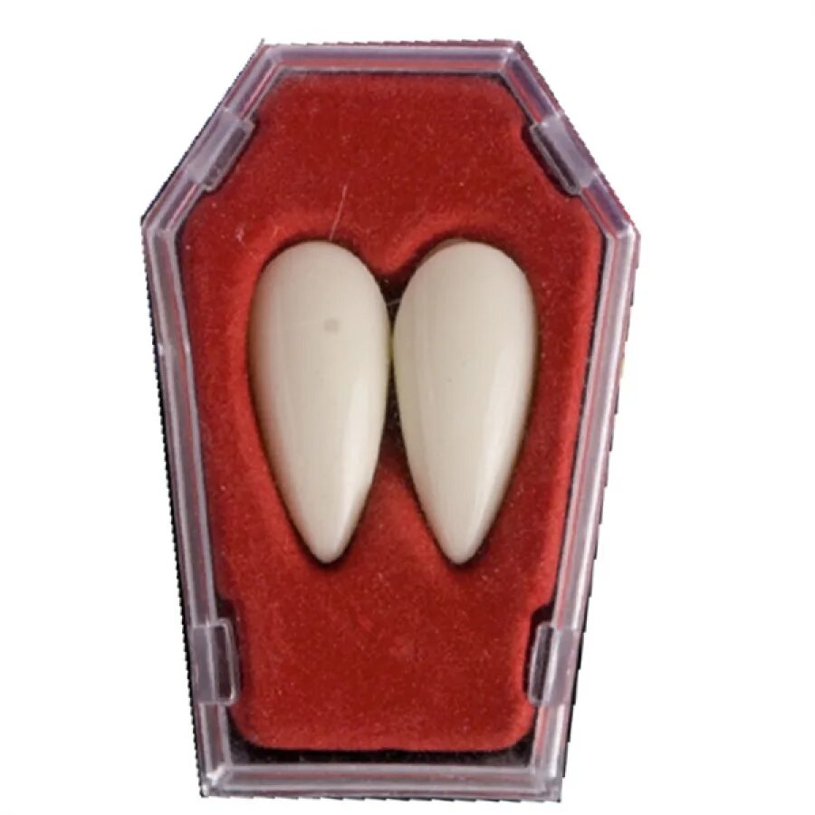 Накладные клыки. Накладные вампирские зубы. Пластмассовые клыки. Пластиковые зубы вампира.